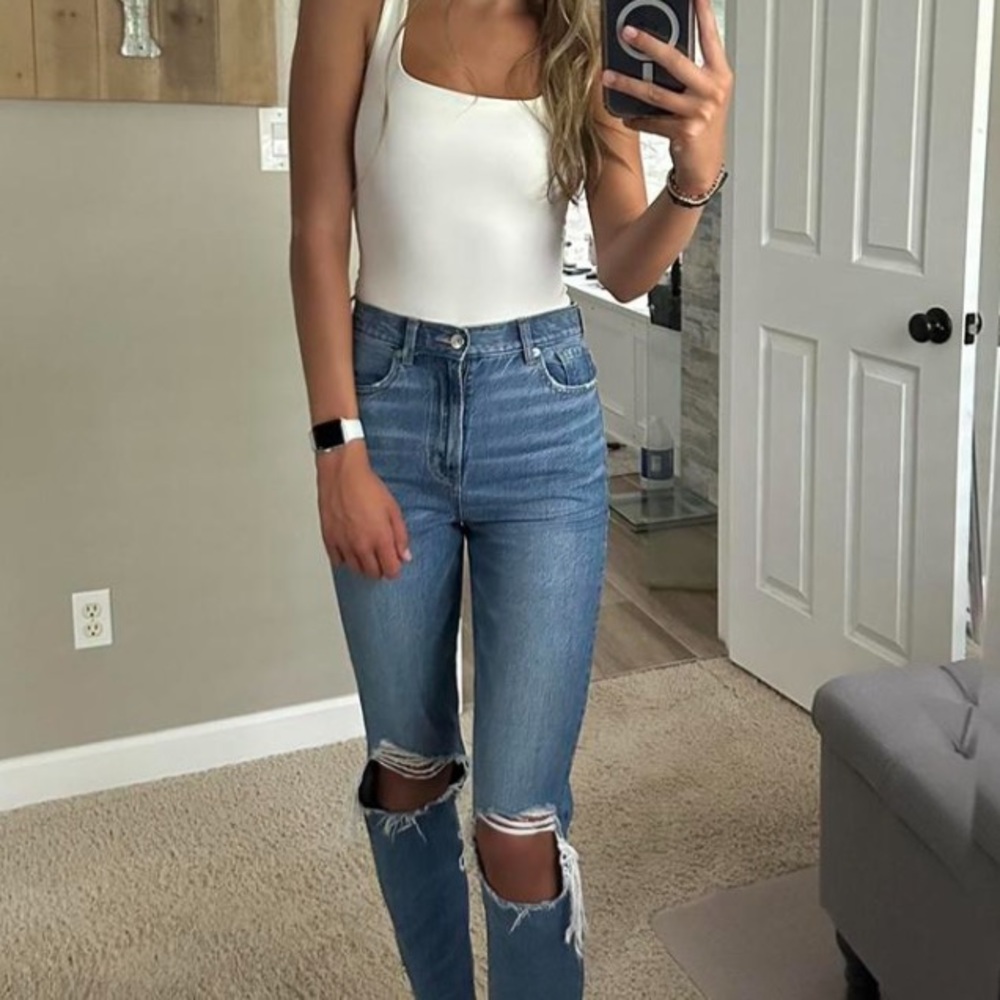 American eagle mom jeans size 00
